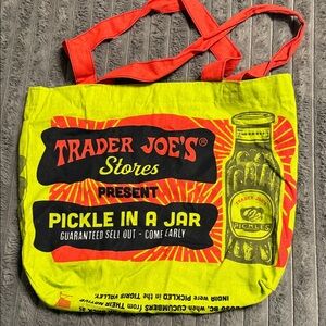 Trader Joe's Yellow and Red Tote Bag